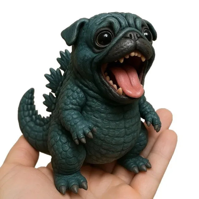 figurine chien monstre résine gris créative ornement maison jardin erotique