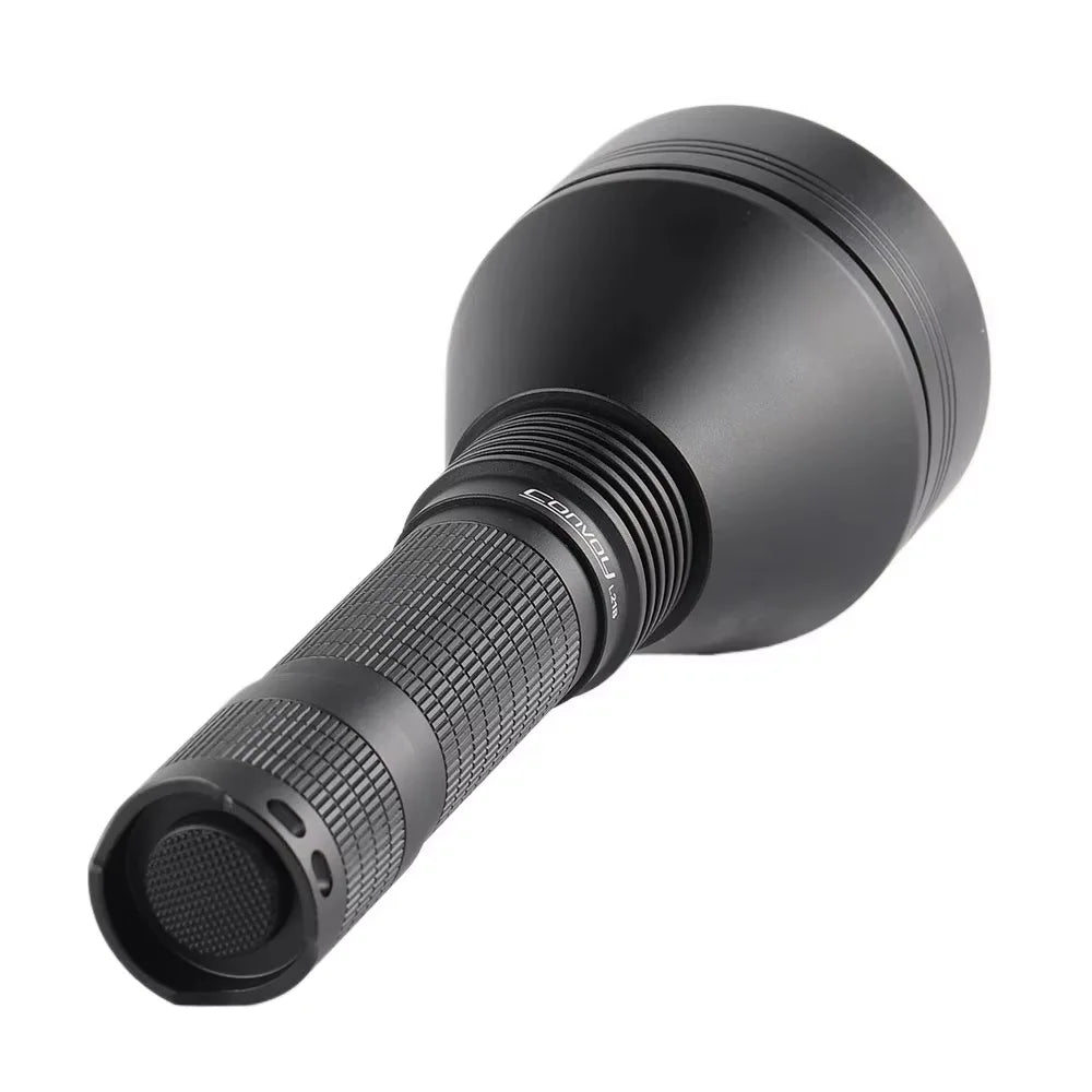 lampe torche led rechargeable 2000lm 21700 batterie incluse texture anti dérapante moderne robuste