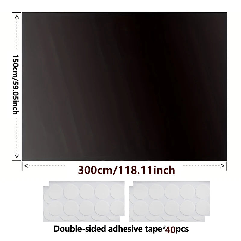 rideau occultant noir adhésif fenêtre opaque minimaliste facile maison