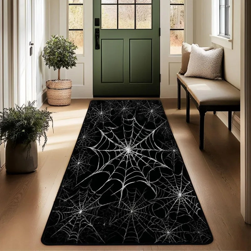 tapis gothique crâne roses moderne polypropylène polyester antidérapant salon chambre extérieur