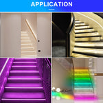 contrôleur lumière led escalier détecteur mouvement 16 20 marches blanc moderne clips affichage numérique