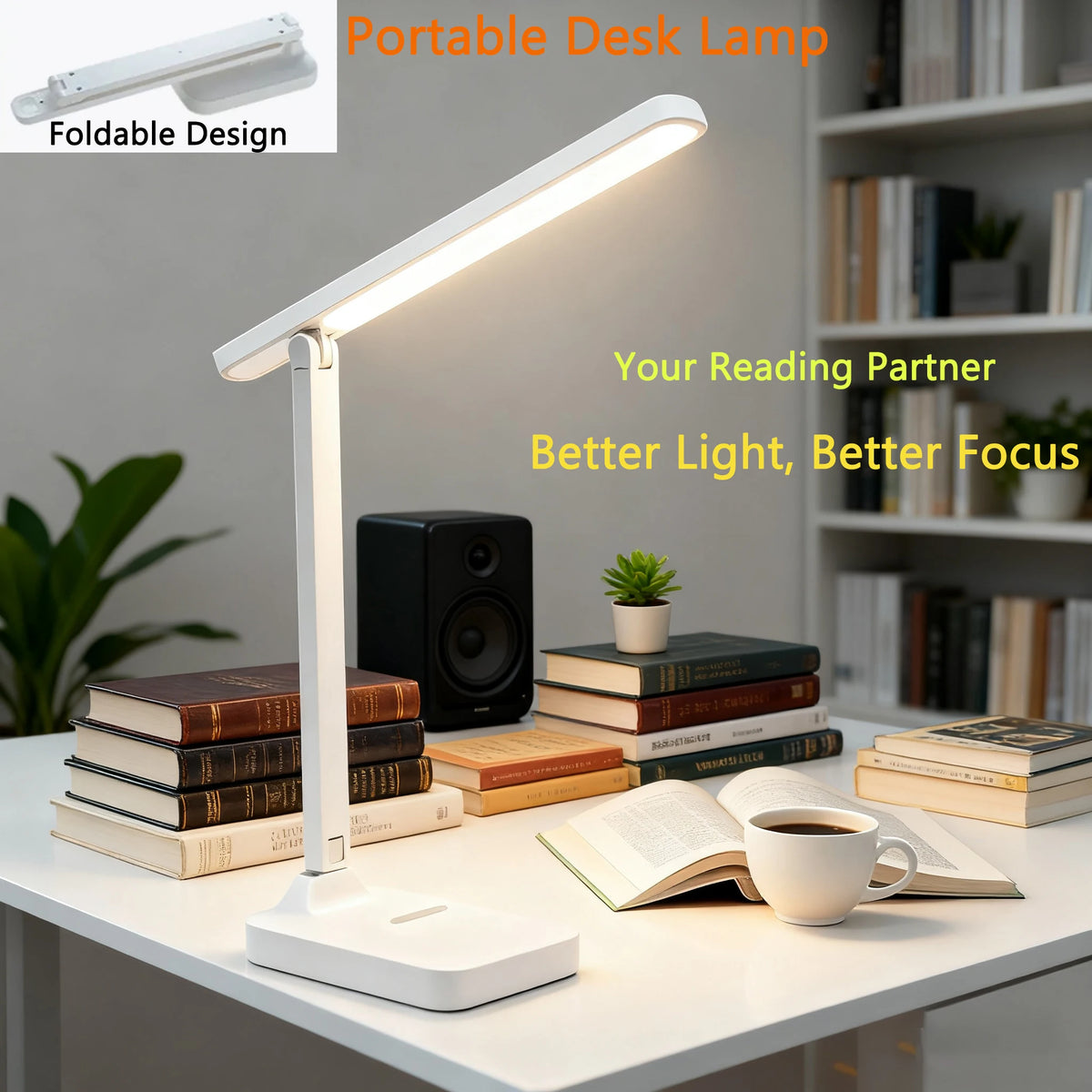 lampe pliable moderne blanc rechargeable port usb trois vitesseséconomie dénergie certification rohs cem