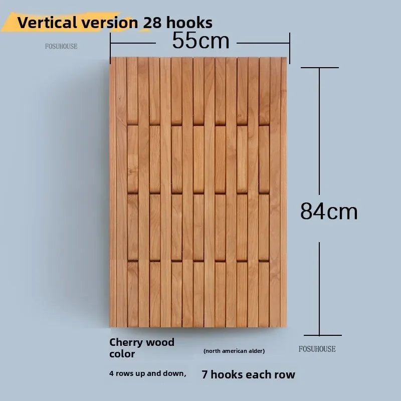 panneau mural bois naturel moderne ligne verticale simple deco murale porte manteau rangement