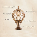 lampe sol vintage or noir verre transparent aluminium éclairage quotidien led ampoule e27extérieur rétro