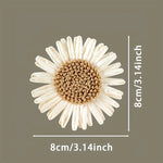 décorations table serviettes fleurs tournesols blanc crème marron rustique 12 pièces tressées naturelles