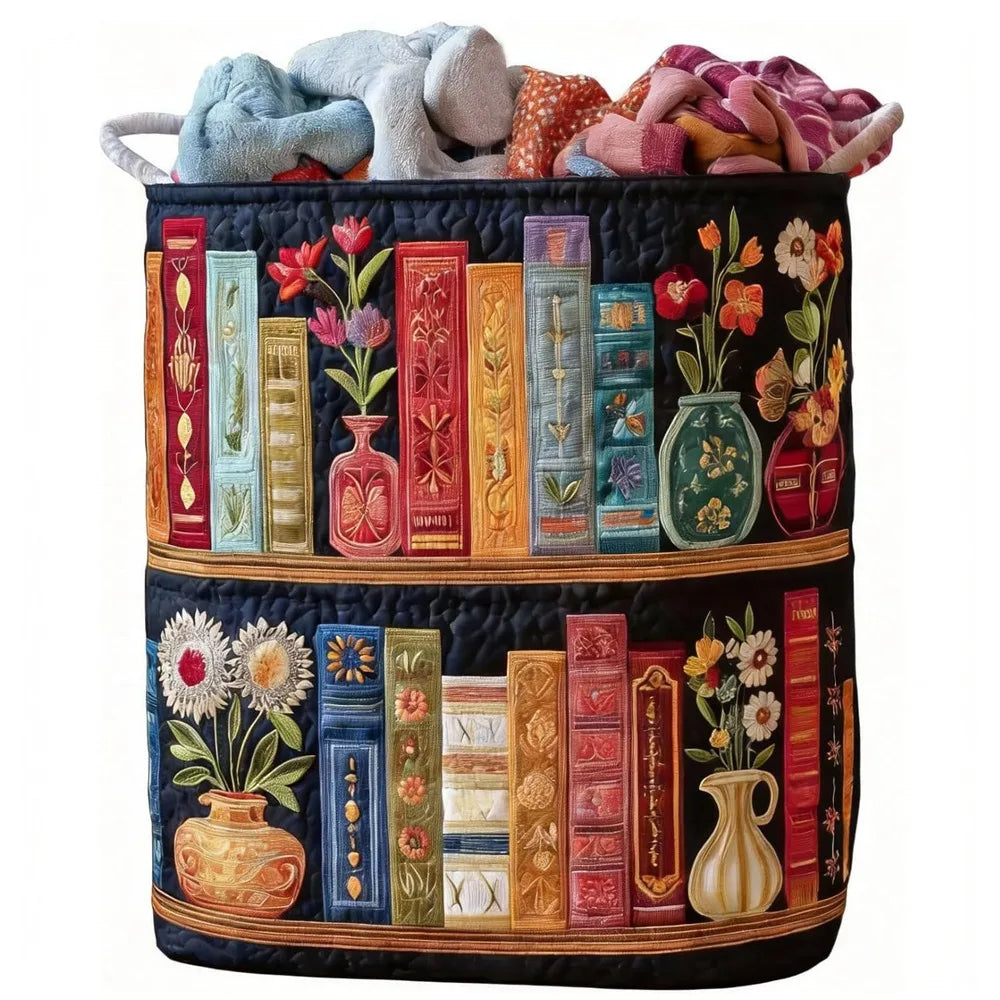 panier linge pliable motif floral vintage réutilisable respectueux environnement utilisations multiples noir beige multicolore