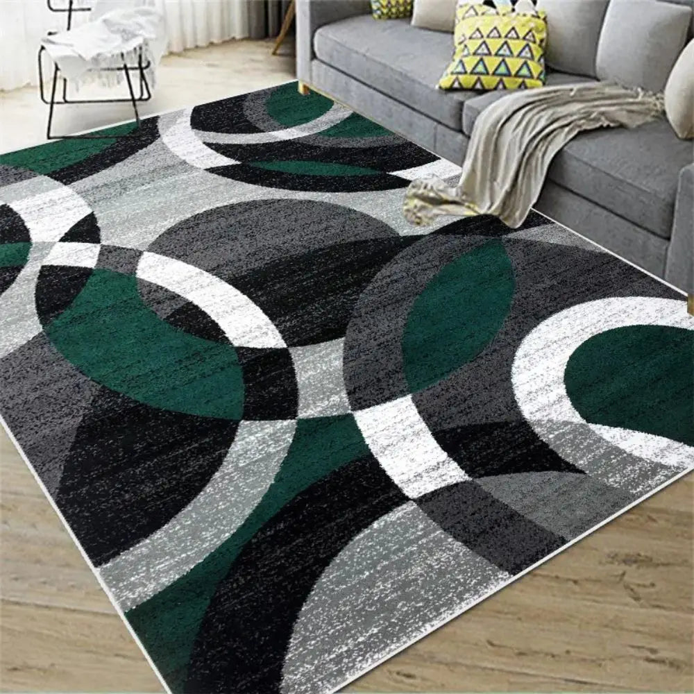 tapis moderne géométrique abstrait salon chambre intérieur décoratif antidérapant grande surface rectangulaire