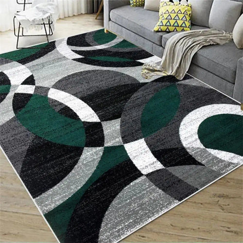 tapis moderne géométrique abstrait salon chambre intérieur décoratif antidérapant grande surface rectangulaire