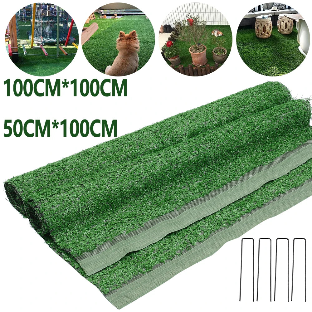 tapis gazon artificiel herbe imitation vert nuance texture granuleuse opalescent extérieur decoratif cheville fixation