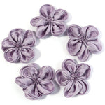 fleurs artificielles tissu satinées rose beige gris orange bleu jaune clips cheveux décoration bricolage