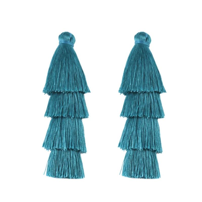 pompons franges polyester violet vert bleu rose boho chic décor maison rideau vêtement