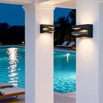 lampes murales modernes led noires géométriques extérieures intérieures 21cm 10cm
