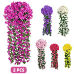 guirlande fleurs artificielles violet blanc rose rouge jaune modernes décoration mariage anniversaire intérieur