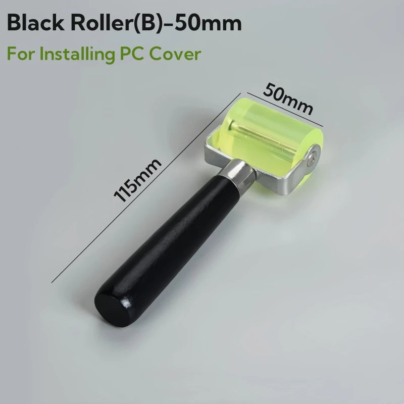 rouleau silicone vert fluo poignée bois ergonomique outil bande led fixateur diffuseur lumière accessoire