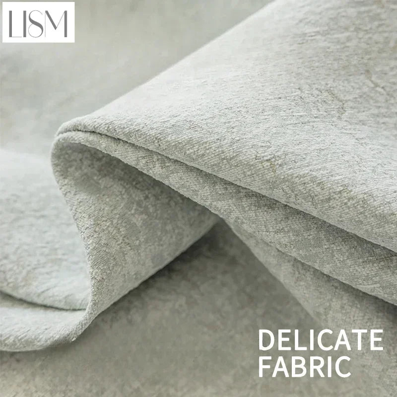rideau occultant gris clair moderne salon chambre tissu épais épais