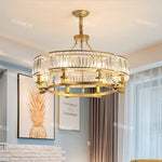 lustre moderne doré transparents rectangulaires corde salon chambre