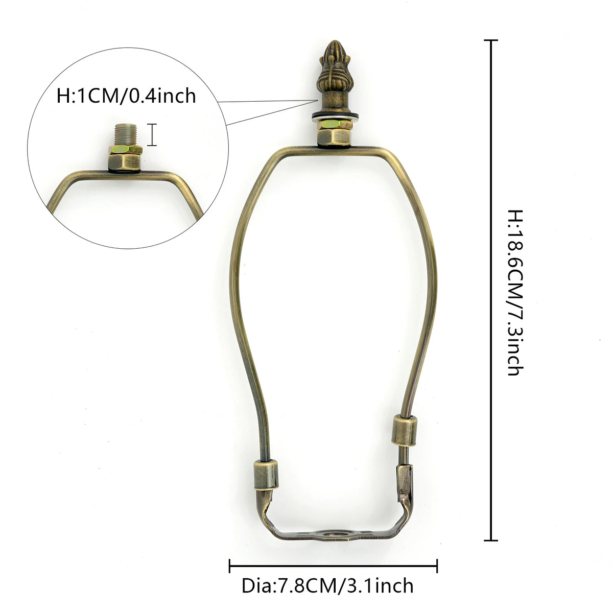 support ampoule bronze lisse classique rondelle ornement table lampadaire