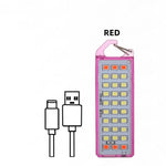 lampe poche rechargeable led rose verte noire transparent moderne compact clips détachables câble usb