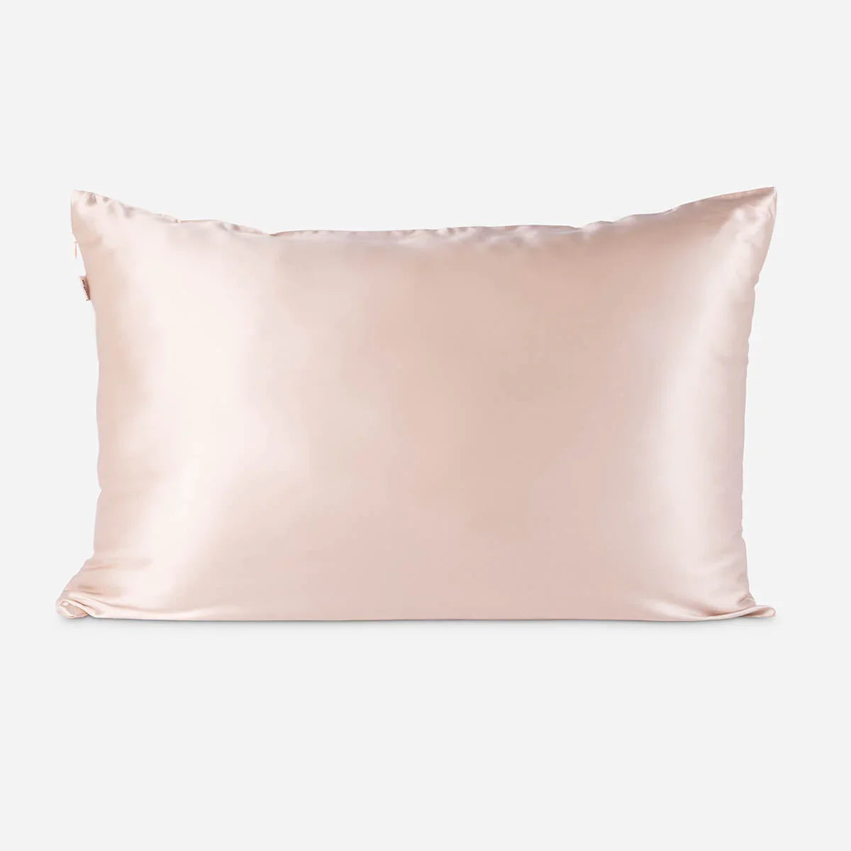 taie d'oreiller soie naturelle rose clair lit moderne douce élégante unie