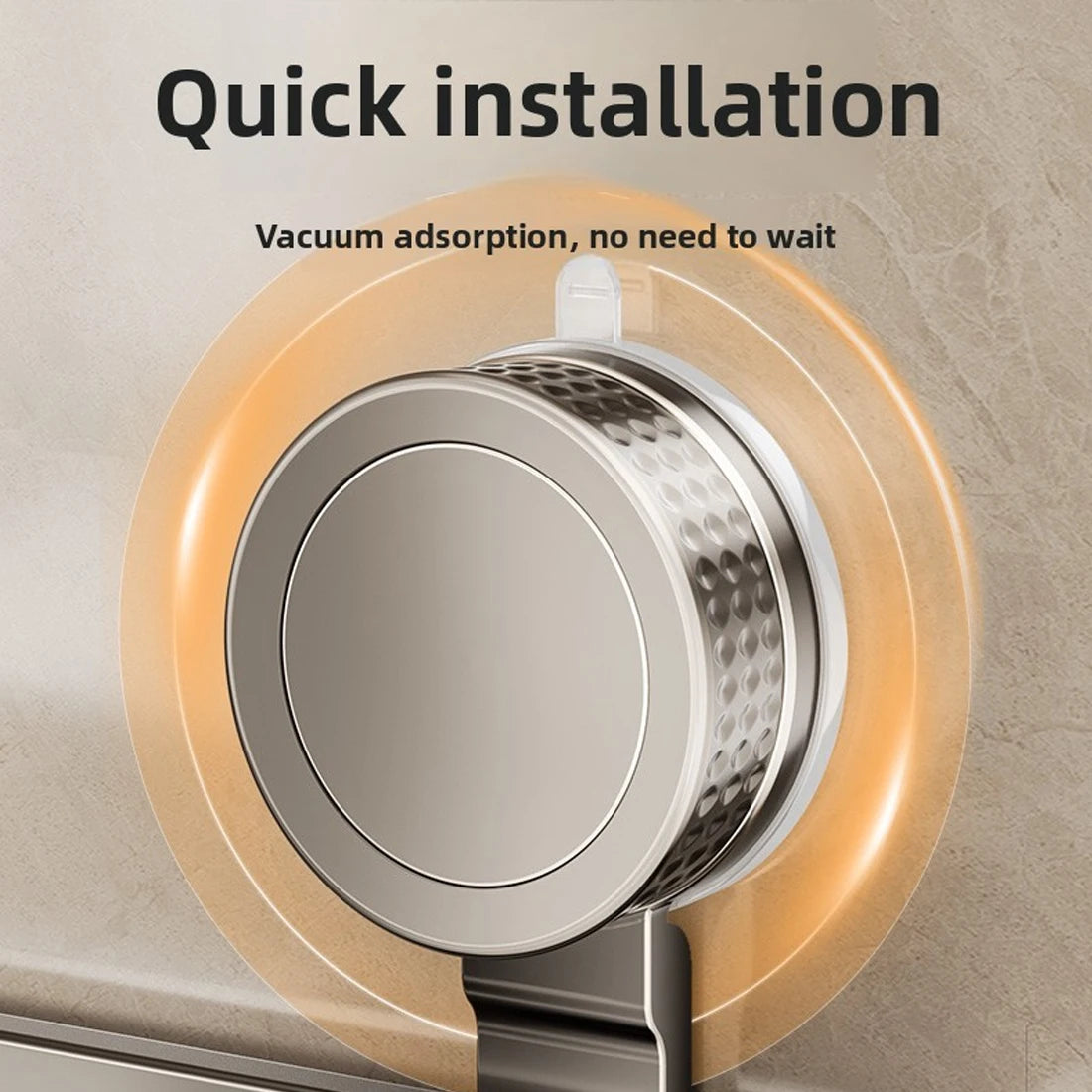 étagère murale salle bain aluminium gris métallisé lisse brillante sans perçage moderne minimaliste 30