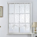 rideaux fleuris polyester translucides bohème fenêtre extérieure facile moderne blanc marron bleuclair decoration interieur