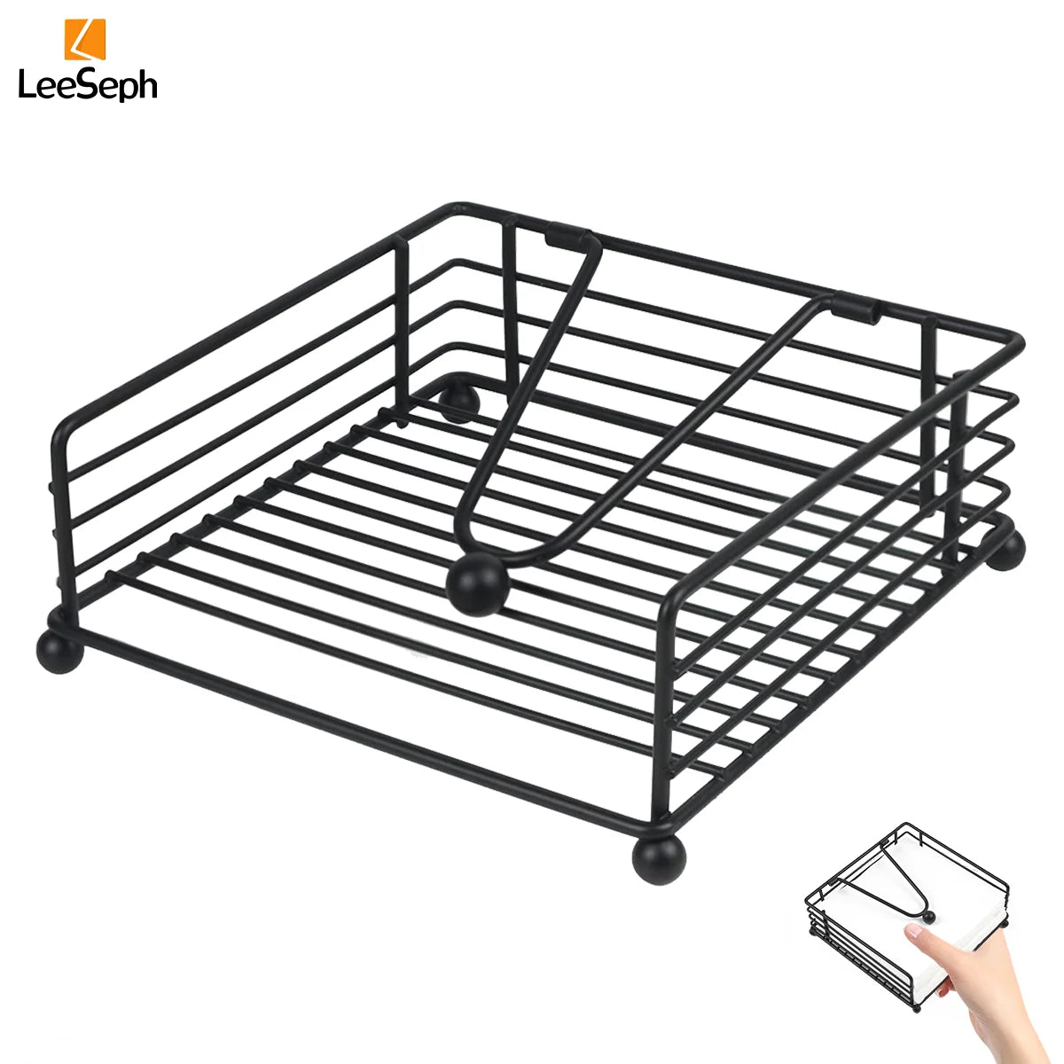 support serviettes métal noir grille moderne armature rotative cuisine restaurantextérieur