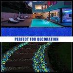 pierres fluorescentes lumineuses extérieures modernes bleu vert orange jaune semi translucides 50pc 100pc 200pc