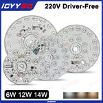 plaque led 12w 14w 6w blanc 6000k 3000k circulaire diodes modernes driver free