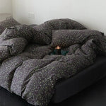 parure lit ensemble housse couette drap taies oreiller carreaux ecossais noir rouge