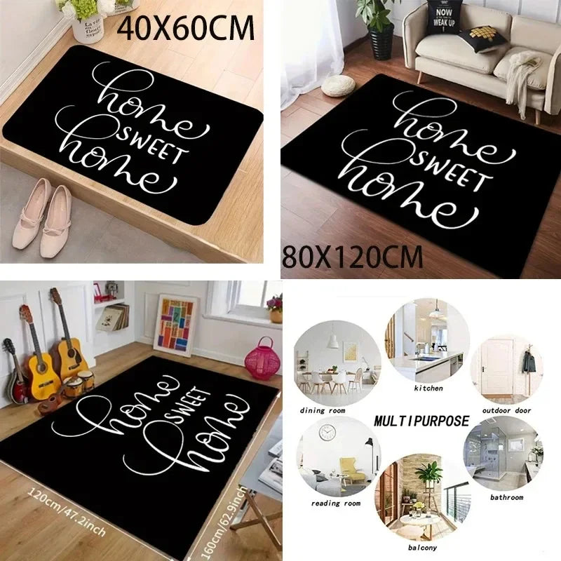 tapis moderne lion stylisé motifs géométriques noir vert rouge jaune blanc salon chambre coucher