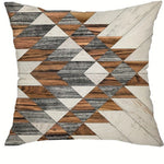 taies d'oreiller géométriques moderne 100% polyester noir blanc marron gris lit opaques moderne