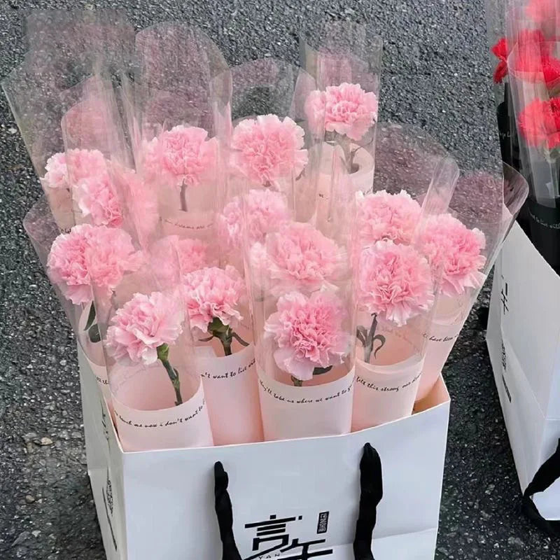 bouquet fleurs artificielles rose mariage décoration intérieure moderne élégante anniversaire cadeau fête transparent ruban