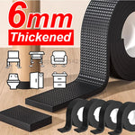 Protection meubles antidérapante adhésive noire caoutchouc pratique 6mm large 2cm 4cm 6cm