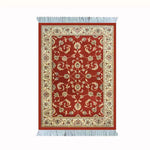 tapis souris non glissant ornements floraux rouge bleu beige dense traditionnel