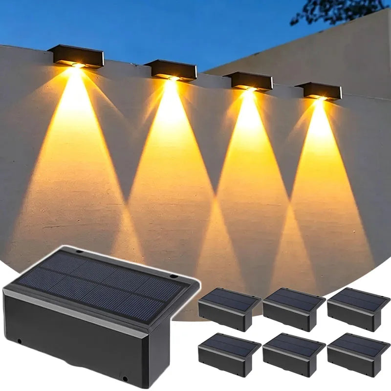 éclairage solaire moderne appliques murales noires ip65 led oeilletsextérieur autonomes