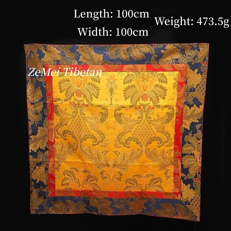 écharpe ethnique motifs floraux couleurs vives texture satinée traditionnelle 100x100cm