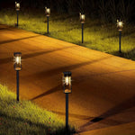 lumière solaire jardin auto allumage 6v transparente moderne noire piquetextérieur