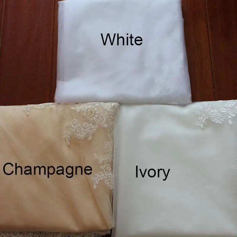 voile mariée classique fleurs relief blanc champagne ivory translucide bord coupé