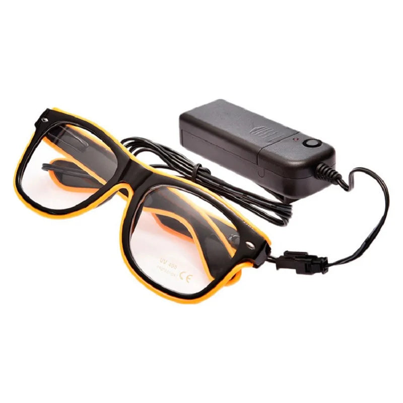 lunettes soleil lumineuses clignotantes filament led occasion fête moderne couleurs vives variées