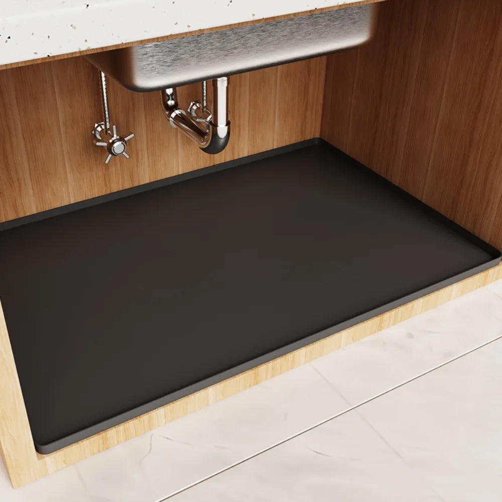 tapis protection sous évier gris hexagones moderne adhésif 96cm 66cm cuisine