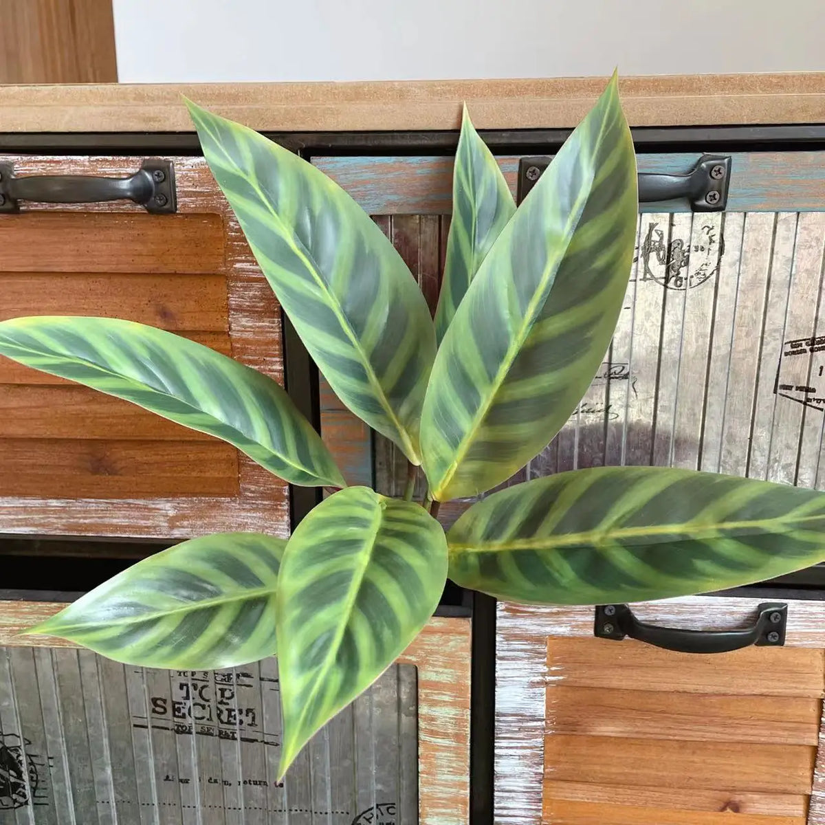 plantes artificielles feuilles vertes blanches naturelles extérieures décoration balcon jardin 40cm 32cm evergreen