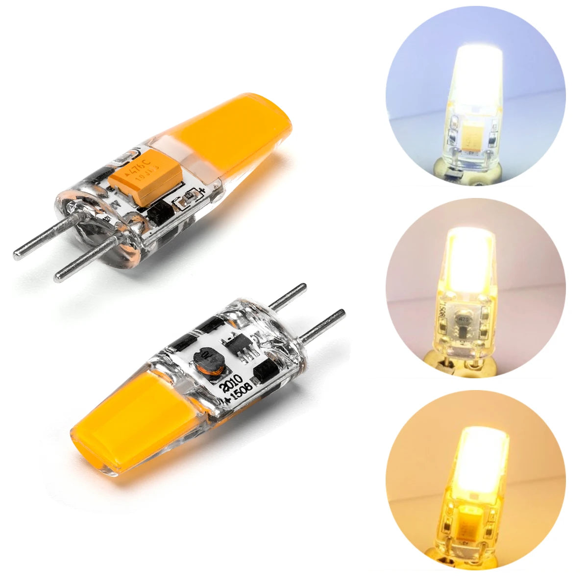 ampoules led transparentes jaune modernes 12v blanc chaud froid natural light fixations tringle économiques