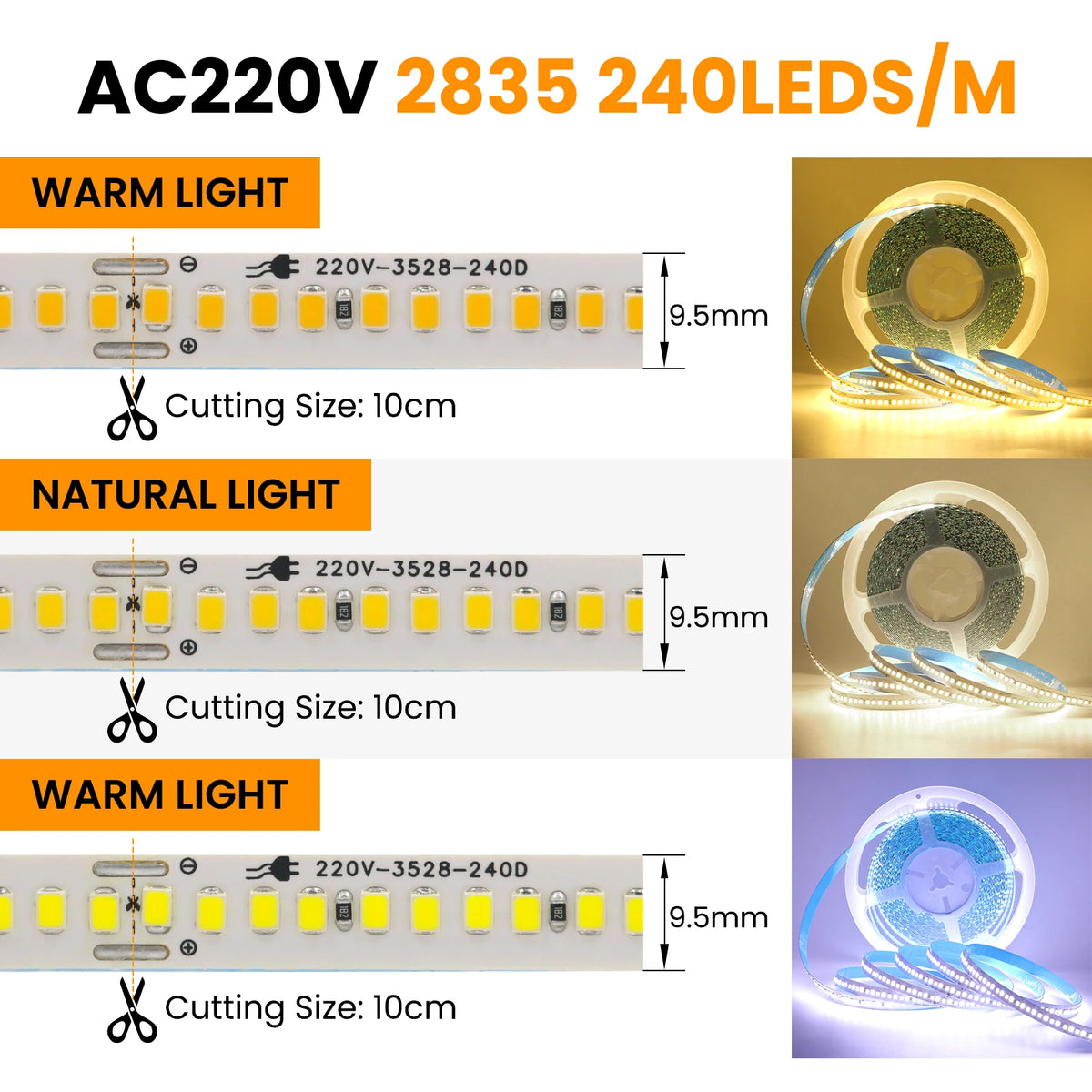 ruban led flexible autocollant 220v blanc bleu decoration interieur exterieur jardin maison moderne