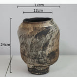 vases marron gris blanc texture marbrée artisanal rustique vase table nouveau classique post moderne