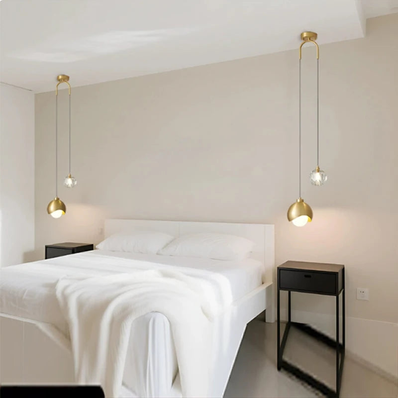 suspension pendentif verre noir doré moderne éclairage chambre salle manger lumière mat opaques