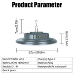lampe camping rechargeable led 184 diodes batteries violet blanc moderne utilitaire