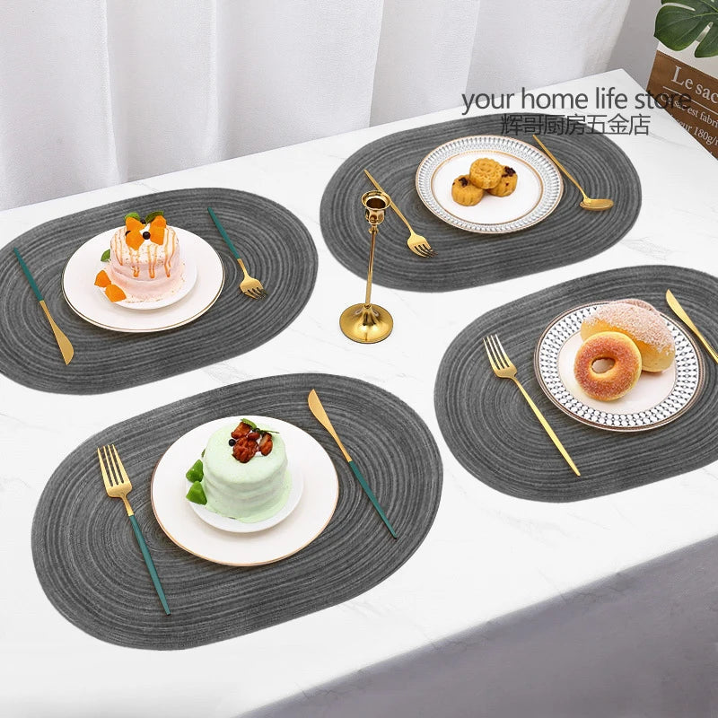 Set de table en coton tressé noir