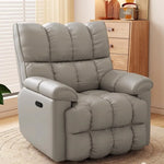 fauteuil relax moderne simili cuir gris orange beige vert ergonomique salon