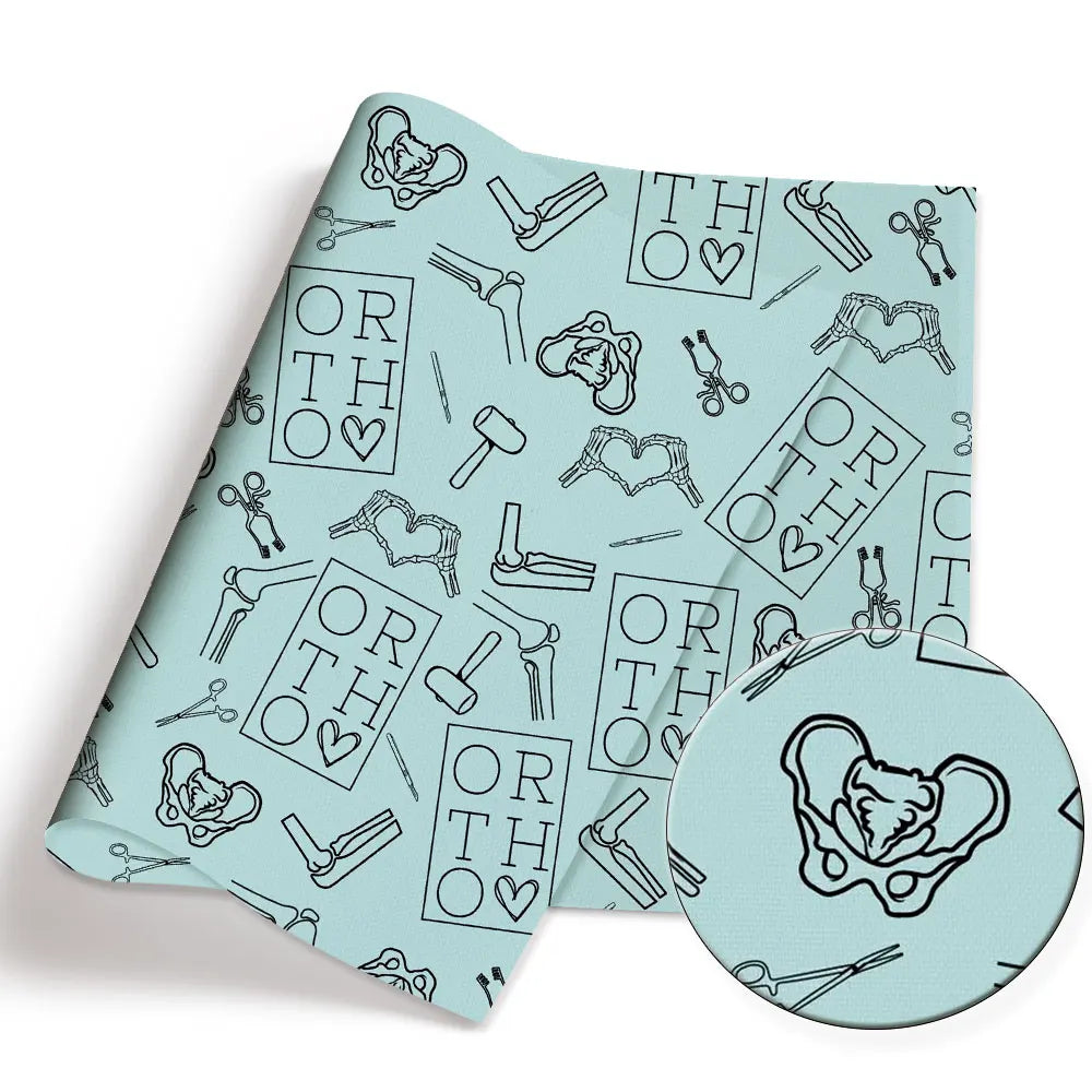 papier cadeau rose bleu violet motifs médicaux animaux mignons illustration vectorielle fête anniversaire