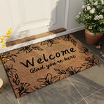 tapis d'entrée extérieur lavable antidérapant motif chat noir décor maison moderne porte terrasse